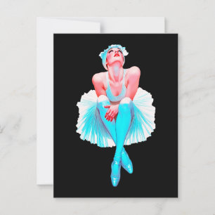 Carte Postale Œuvre d'art murale ballerine élégante – Danse de b