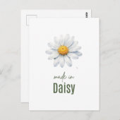 Carte Postale Œuvre d'art murale de fleur de naissance d'avril D (Devant / Derrière)