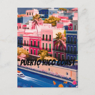 Carte Postale Œuvre d'art murale de Porto Rico, ancienne impress