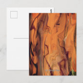 Carte Postale Œuvre d'art murale unique en marbre abstrait brun  (Devant / Derrière)