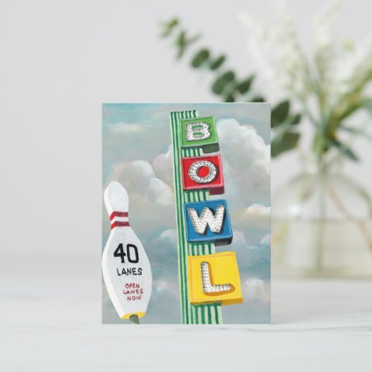 Carte Postale Oeuvre de Bowling Alley (Debout devant)