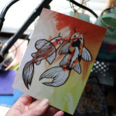 Carte Postale Oeuvre de Koi Pond Fish