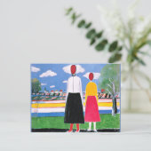 Carte Postale OEuvre de Malevich, Deux figures dans un paysage (Debout devant)