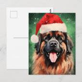 Carte Postale OEuvre de peinture de Noël Leonberger (Devant / Derrière)