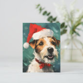 Carte Postale OEuvre de peinture de Noël Russel Terrier (Debout devant)