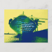 Carte Postale Oeuvre moderne de Hambourg Port Ship Sachers (Devant)