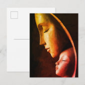 Carte Postale Œuvre murale mère et enfant (Devant / Derrière)
