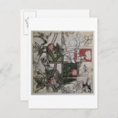 Carte Postale OEuvre originale pour la conception de papier pein (Devant / Derrière)