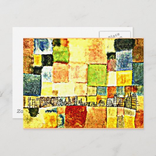 Carte Postale OEuvre Paul Klee, Neuer Stadtteil en M (Devant / Derrière)