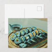 Carte Postale Oeuvre vintage de Sushi (Devant / Derrière)