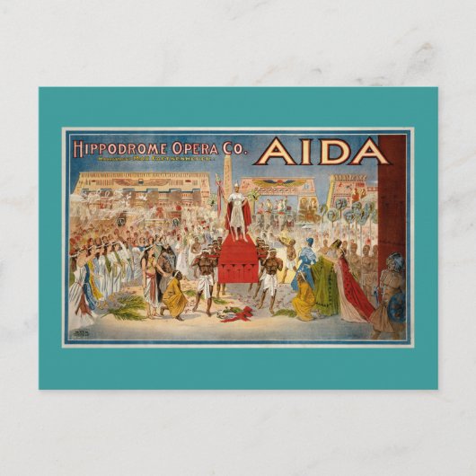 Carte Postale Oeuvre vintage Opera Aida (Devant)