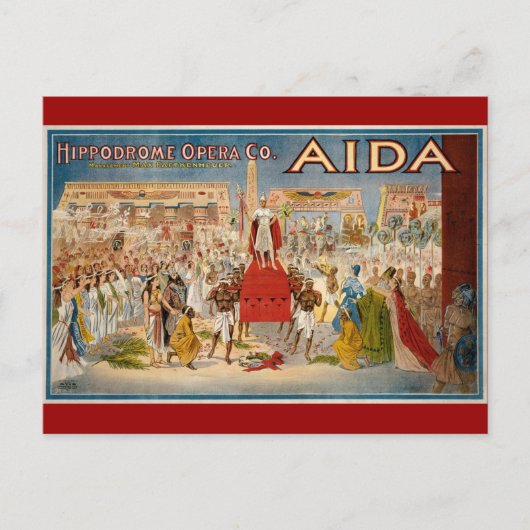 Carte Postale Oeuvre vintage Opera Aida (Devant)
