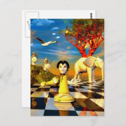 Carte Postale OEuvres surréalistes (Devant / Derrière)