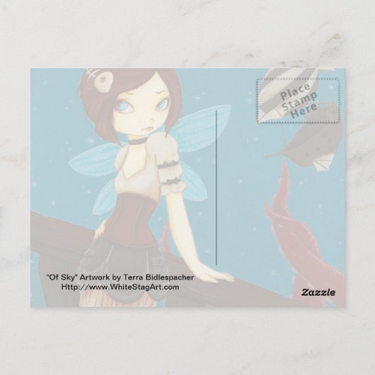 Carte Postale Of Sky - Steampunk fairship (Dos)