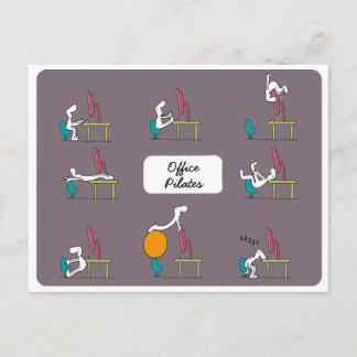 Carte postale Office Pilates, brun