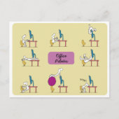 Carte postale Office Pilates, jaune (Devant)