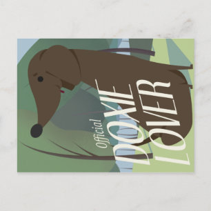 Carte Postale "Official Doxie Lover" cute dachshund
