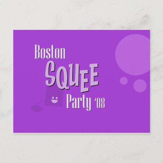 Carte postale officielle Boston Squem Party PURPLE (Devant)