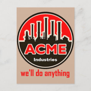 carte postale officielle des industries acme