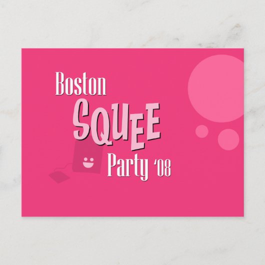 Carte postale officielle du Boston Squale Party (Devant)