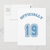 Carte Postale Officiellement 19 (Devant / Derrière)