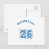 Carte Postale Officiellement 26 (Devant / Derrière)