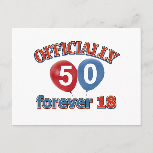 Carte Postale Officiellement 50 pour toujours 18 (Devant)