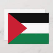 Carte Postale officiellement le drapeau de l'État de Palestine (Devant / Derrière)