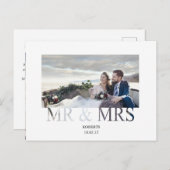 Carte Postale officiellement m. et mme mariage faire-part (Devant / Derrière)