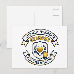 Carte Postale Officiellement promue grand-mère
