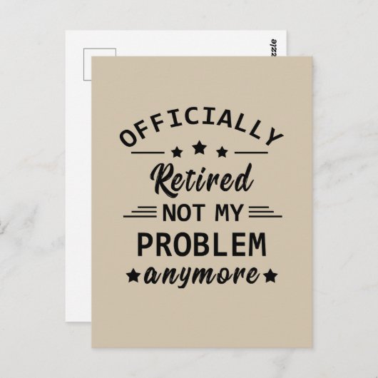 Carte Postale officiellement retiré plus mon problème (Devant / Derrière)