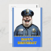 Carte Postale Officier d'anniversaire (Devant / Derrière)