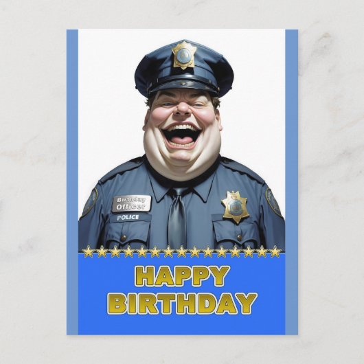Carte Postale Officier d'anniversaire (Devant)