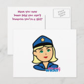 Carte Postale Officier de police (Devant / Derrière)