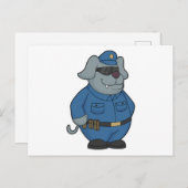 Carte Postale Officier de police canine (Devant / Derrière)