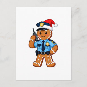 Carte Postale Officier de police en pain d'épices Noël 2026 Vaca
