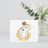 Carte Postale Officier militaire en gesture de salut (Debout devant)
