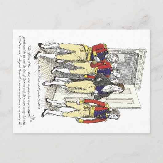 Carte Postale Officiers de la Milice Shire, Jane Austen (Devant)