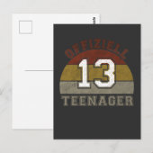 Carte Postale Offiziell Adolescent 13 Jahre alt (Devant / Derrière)