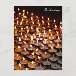 Carte Postale Offrandes de lampes de beurre, prières, Népal / Hi