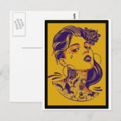 CARTE POSTALE OFFRE À LA FEMME (Devant / Derrière)