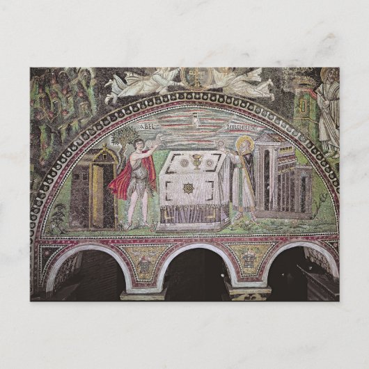 Carte Postale Offre Abel et Melchisedech à l'autel (Devant)