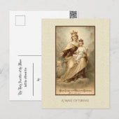 Carte Postale Offre de masse catholique de Vierge Marie Jésus (Devant / Derrière)