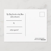 Carte Postale Offre de masse catholique de Vierge Marie Jésus (Dos)