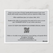 Carte Postale Offres promotionnelles et remises commerciales mod (Dos)