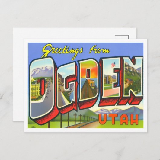 Carte postale Ogden, Utah Big Letters (Devant / Derrière)