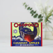 Carte Postale Ogopogo étiquette de caisses de fruits canadiens d (Debout devant)