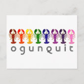 Carte Postale Ogunquit Maine Rainbow Lobsters (Devant)