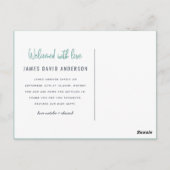 Carte Postale Oh bébé bébé photo moderne faire-part de naissance (Dos)