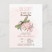 Carte Postale Oh Bébé DRAGONFLY Faire un Baby shower de souhait (Devant)